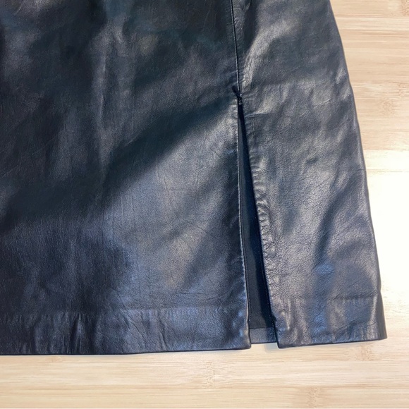 New with tags Express Vintage Leather Lamb Skin Skirt size 9/10 - Picture 5 of 11